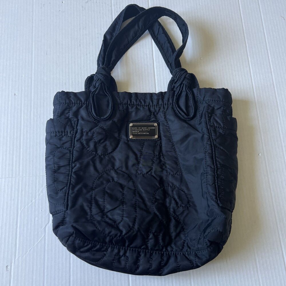 Marc Jacobs Women's Medium Dual Handle Workwear Nylon Black Tote Bag